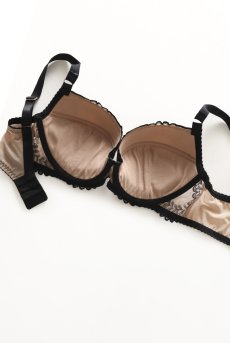 画像11: OFRA beige-black B214 | グラマー向けすっぴん美乳ブラ・ストラップ太め・バストサロン推奨・プランジブラ・B〜Hカップ・ベージュ×ブラック| ewabien エヴァビアン| 輸入下着・高級ランジェリー  (11)