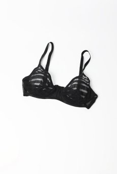 画像7: Lune-Bellis-bra | ブラジャー（ワイヤーあり・シースルー・ストライプ・ブラック）  | Exquisite 高級ランジェリー【即日発送・サイズ交換NG】※メール便対象商品※輸入下着・ランジェリー    (7)