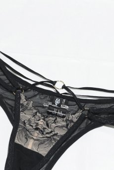 画像14: Vila-Blanes-panties |ブラジリアンショーツ(シースルー・ボタニカル刺繍・ブラック×ベージュ) | Exquisite 高級ランジェリー【即日発送・サイズ交換NG】※メール便対象※輸入下着・ランジェリー   (14)