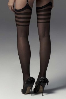 画像5: Lune-Bellis-stockings |ガーターストッキング (肌側シリコンなし・ストライプ・ブラック) |  Exquisite 高級ランジェリー【即日発送・サイズ交換NG】※メール便対象※輸入下着・ランジェリー   (5)