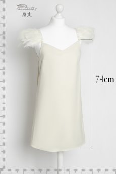 画像12: Angel-Slip-Dress-Short  | ショートドレス・クリームイエロー・シルク混・2way・取り替えOKな羽ストラップ付 | LA MUSA ラミューザ| ラミューザ LA MUSA 輸入下着・ 高級ランジェリー  （在庫限り） (12)