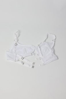 画像15: Tri Bandeau Brassiere WH｜ノンパテッドブラジャー・パッドポケット有・シアー・ホワイト | Lilose リローズ【サイズ交換NG】※メール便対象商品※   日本製   (15)