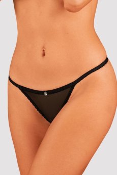 画像3: Celia Noir Crotchless thong | クロッチレスタンガ（オープンクロッチ・レース・シースルー・ブラック）| Obsessive 高級Sexyランジェリー【即日発送・サイズ交換NG】※メール便対象※輸入下着・ランジェリー   (3)