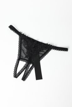 画像10: Celia Noir Crotchless thong | クロッチレスタンガ（オープンクロッチ・レース・シースルー・ブラック）| Obsessive 高級Sexyランジェリー【即日発送・サイズ交換NG】※メール便対象※輸入下着・ランジェリー   (10)