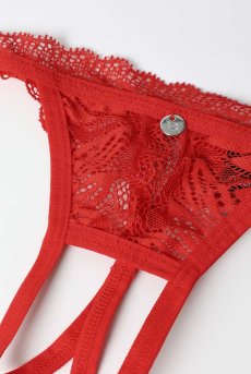 画像11: Chilisa crotchless thong | クロッチレスタンガ（オープンクロッチ・レース・シースルー・レッド）| Obsessive 高級Sexyランジェリー【即日発送・サイズ交換NG】※メール便対象※輸入下着・ランジェリー   (11)