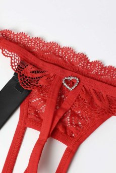 画像12: Chilisa crotchless thong | クロッチレスタンガ（オープンクロッチ・レース・シースルー・レッド）| Obsessive 高級Sexyランジェリー【即日発送・サイズ交換NG】※メール便対象※輸入下着・ランジェリー   (12)