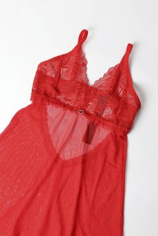 画像19: Chilisa babydoll & thong｜ベビードール＆タンガ（ワイヤーなし・レース・シースルー・レッド）| Obsessive 高級Sexyランジェリー【即日発送・サイズ交換NG】※メール便対象商品※輸入下着・ランジェリー   (19)