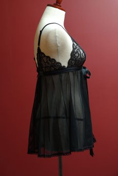 画像22: Blomentis babydoll |スリップドレス＆タンガ（ワイヤーなし・リボン・シースルー・ブラック） | Obsessive 高級Sexyランジェリー【即日発送・サイズ交換NG】※メール便対象商品※輸入下着・ランジェリー   (22)