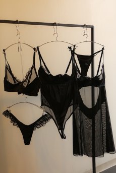 画像25: Stelisa chemise  |スリップドレス＆タンガ（ワイヤーあり・シースルー・レース・ブラック） | Obsessive 高級Sexyランジェリー【即日発送・サイズ交換NG】※メール便対象商品※輸入下着・ランジェリー   (25)