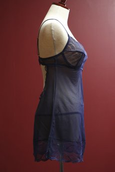 画像20: Nightly Blue chemise  |スリップドレス＆タンガ（ワイヤーあり・シースルー・ネイビー） | Obsessive 高級Sexyランジェリー【即日発送・サイズ交換NG】※メール便対象商品※輸入下着・ランジェリー   (20)