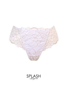 画像1: FLEUR white thong  | タンガ・Ｔバック・ホワイト | Sawren サブレン【即日発送・サイズ交換NG】※メール便対象※輸入下着・高級ランジェリー  (1)