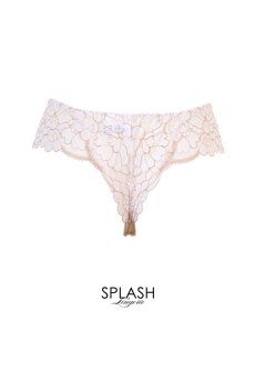 画像2: FLEUR white thong  | タンガ・Ｔバック・ホワイト | Sawren サブレン【即日発送・サイズ交換NG】※メール便対象※輸入下着・高級ランジェリー  (2)