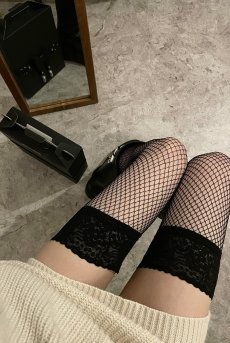 画像48: Garter Stockings 5pc SET｜シリコン付きガーターストッキング 履き比べセット (５点入り)｜３/４サイズ (日本サイズ L /XL相当)｜ブラック・ベージュ・ホワイト｜20デニール・60デニール｜レッグガーターベルト付きギフトBOX入り｜Veneziana ベネチアナ【即日発送・サイズ交換NG】 (48)