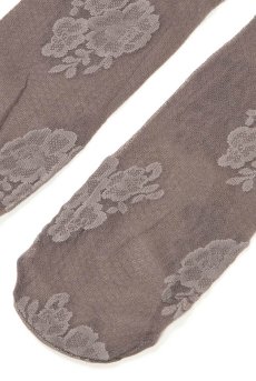 画像7: FANNY Socks grafitto  | ショートストッキング・花柄・グレー | Veneziana ベネチアナ【即日発送・サイズ交換NG】※2足までメール便対象※  (7)