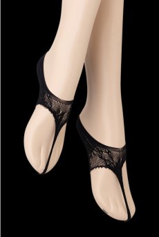 画像5: JAPANESSE Foot nero  | フットカバー・レース柄・足袋風・ブラック | Veneziana ベネチアナ【即日発送・サイズ交換NG】※2足までメール便対象※  (5)