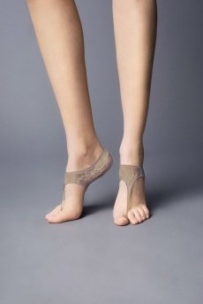 画像1: JAPANESSE Foot beige  | フットカバー・レース柄・足袋風・ベージュ | Veneziana ベネチアナ【即日発送・サイズ交換NG】※2足までメール便対象※  (1)